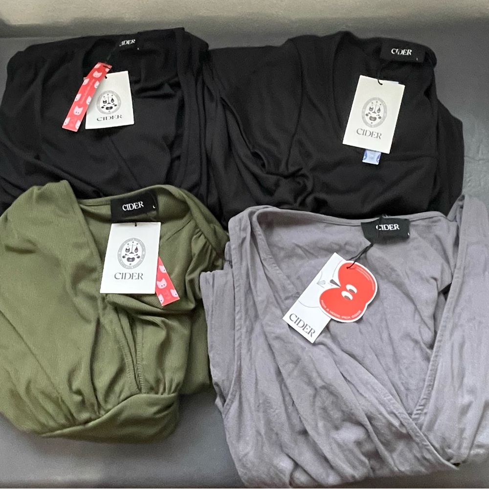 Cider Black, Olive, and Gray jumpers Collection